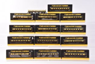 Graham Farish by Bachmann N Gauge BR Western Region Coaches, a boxed group all Mk1 in chocolate