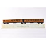 Hornby-Dublo OO Gauge Pre-War 3-Rail LNER Articulated Coaches, Brake Third and all Third articulated