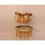 Two middle eastern hanging shades, 30cm and 25cm diameter, both AF (2)