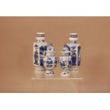 Four early 18th century Chinese 'VungTau cargo' blue and white porcelain items, comprising two