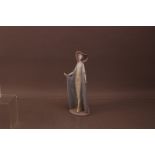 A late 20th century ceramic Lladro figure, of Dame Montecarlo, 36cm high, with its retail box