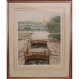 Michael Chaplin (British, b. 1943), The Thames at Lechlade, limited edition etching, no. 34/150,