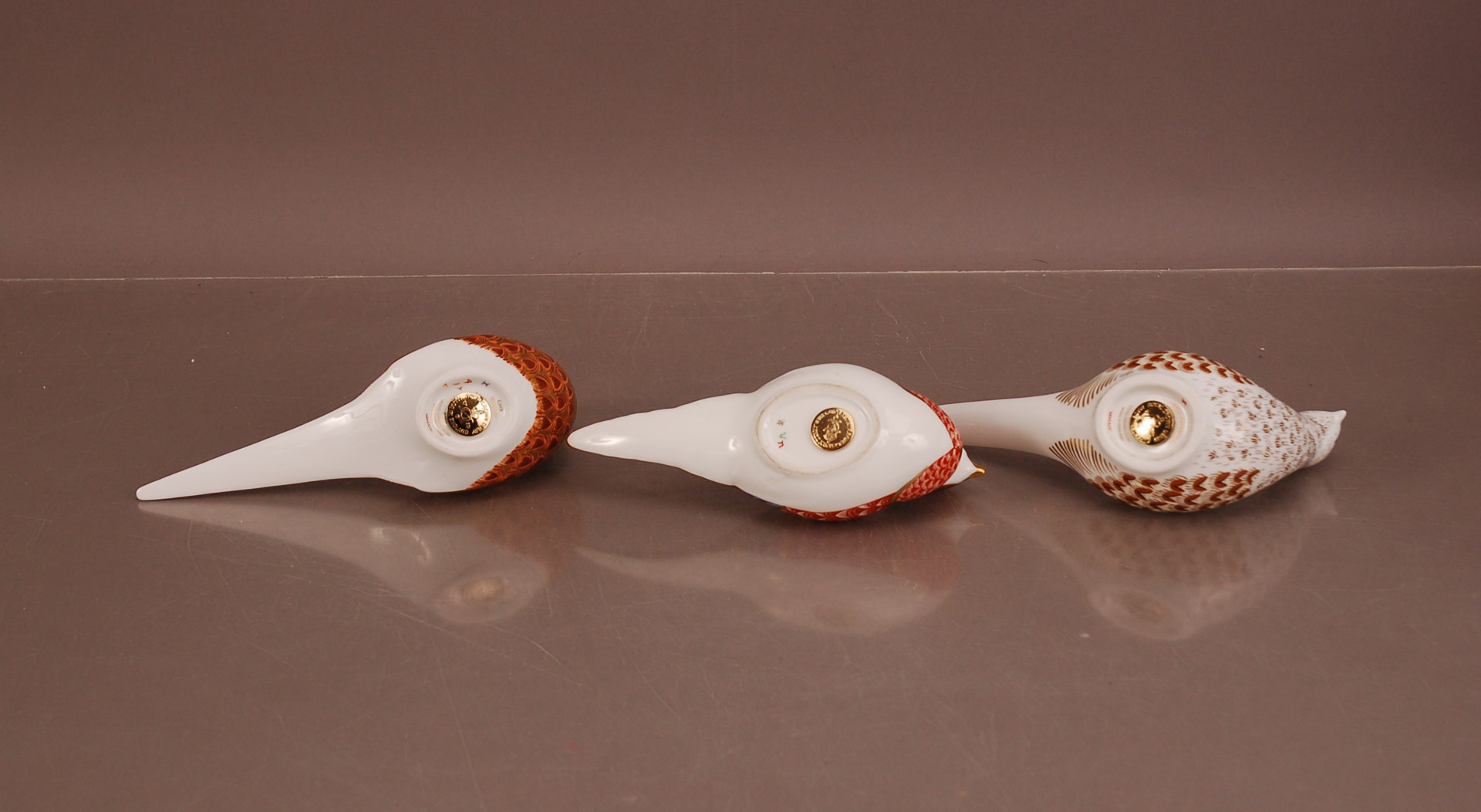 Three Royal Crown Derby Pheasant Bone China paperweights, together with two boxes, two limited - Image 2 of 2