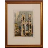 Edward Wesson (British, 1910-1983), Westminster Abbey, watercolour, signed bottom left, 50.5cm x