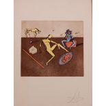 Two Salvador Dali limited edition prints, 39cm x 44cm and 60cm x 41cm (2)