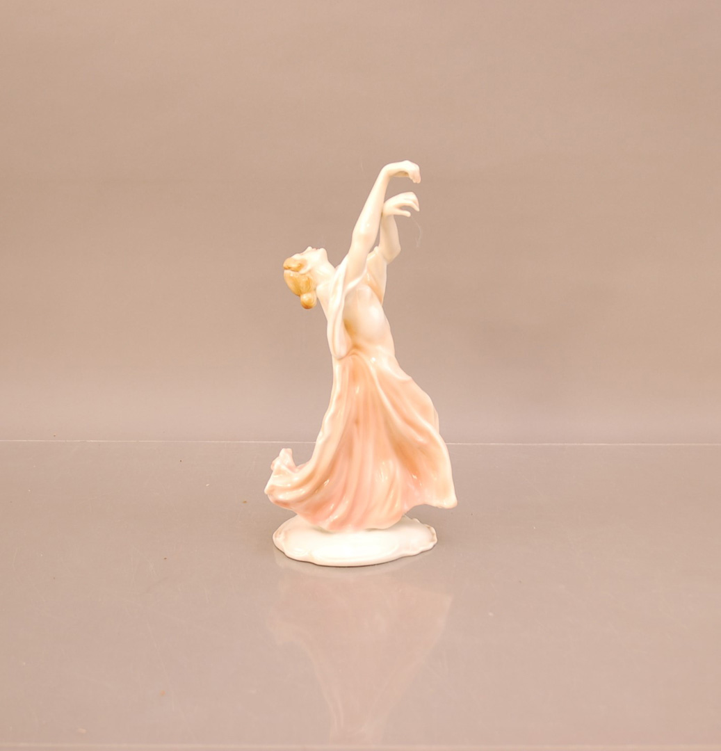 A 20th century porcelain figure of Isadora Dresden, by Karl Ens, 32cm high - Image 2 of 3