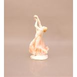 A 20th century porcelain figure of Isadora Dresden, by Karl Ens, 32cm high