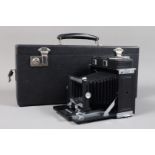 A Black VN Quarter Plate Technical Camera Body made by Van Neck London, serial no D113, black