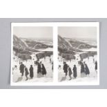 Stereoscopic Cards, Norway, 1920s, with folding metal viewer (apx 40); diapositive, unmounted, of