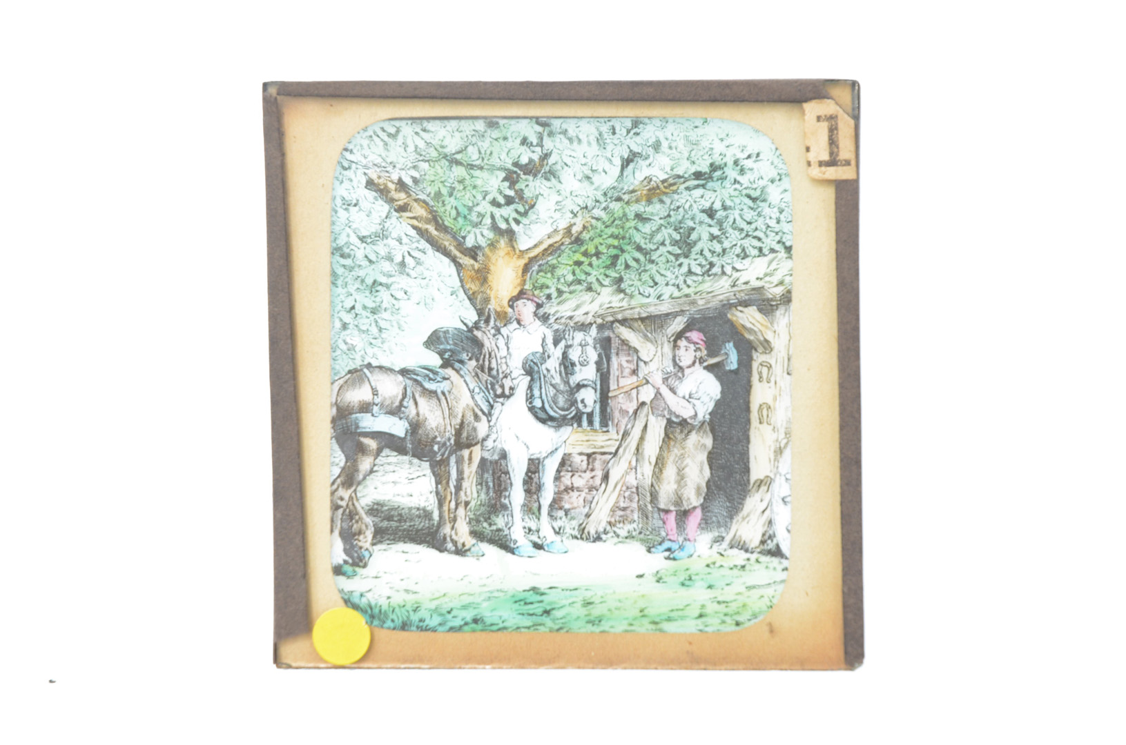 3¼in sq Magic Lantern Slides, story sets and part-sets - including 'The Three Bears', 'Cash