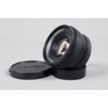 A Carl Zeiss T* 50mm f/1.7 Planar Lens, C/Y mount, serial no 6395600, barrel G, light scratches,