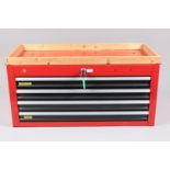 A Halfords Professional Tool Chest, four draw top chest, some surface marks and scratches, G, with