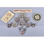 Women's Transport Service, F.A.N.Y, a small collection of badges and buttons, including a larger