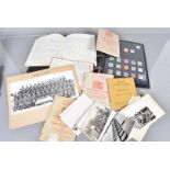 A selection of Military paper ephemera, including diaries, black and white photographs, booklets,