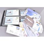 An assortment of signed and unsigned aviation First Day Covers, Concorde and Military Aviation,
