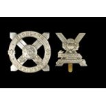 Scottish, a Highland Regiment 08/20 badge with two loops, together with a 42/49 Lowland Regiment