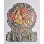 Norwich Union Fire Insurance Society Fire Marks, 1797-Aviva from 2002, W29F(ii), tinned iron, P,