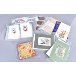 Trade Silk Issues and Cigarette/Cigar Cards, various examples Benham Postcards British Textiles (set