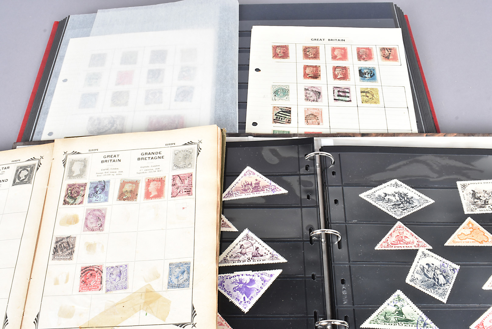 A large collection of GB and World stamps, including a small collection of British Victorian,