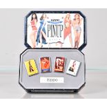 Zippo Salutes Pin Up Girls, 'The Four Seasons' set, containing four lighter, depicting a different