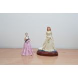 Two limited edition Royal Doulton figurines of HM Queen Elizabeth the Queen Mother and Fergie the