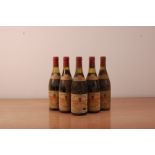 Five bottles of Chateau de Clary Lirac, selectionne P. Andre, 1973, vintage Rhone red wine (5)