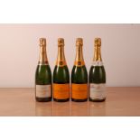 A selection of four non-vintage champagne, comprising two bottles of Veuve Clicquot, one Laurent
