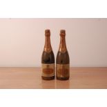 A pair of Heidsieck Monopole bottles of champagne, 1982 rose vintage (2)