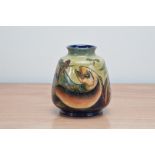 A Moorcroft pottery vase, Trout' pattern, 1998, 15.5cm high, in a retail box