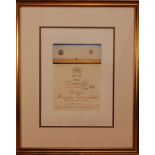 Saul Steinberg (American 1914-1999), Chateau Mouton Rothschild wine label 1983, print, framed