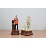 Two limited edition Royal Doulton figurines of HRH the Prince of Wales and the late Diana Princess