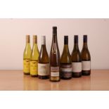 A collection of New World/European white wine, comprising two bottles of Craggy Range Sauvignon