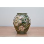 A Moorcroft pottery baluster vase, Gustavia' pattern, Trial 1998, 22cm high