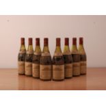 Eight bottles 'Ceps Roussis' Cotes du Rhone, selectionne P. Andre 1978, vintage Rhone red wine, fill