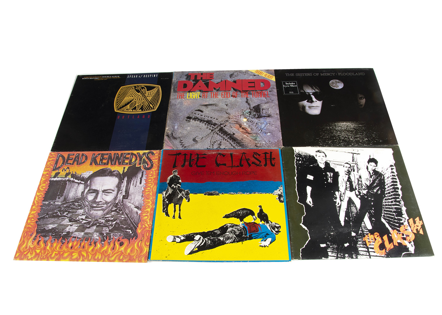 Punk / Goth LPs, sixteen albums of mainly Punk and Goth Rock with artists comprising The Clash,