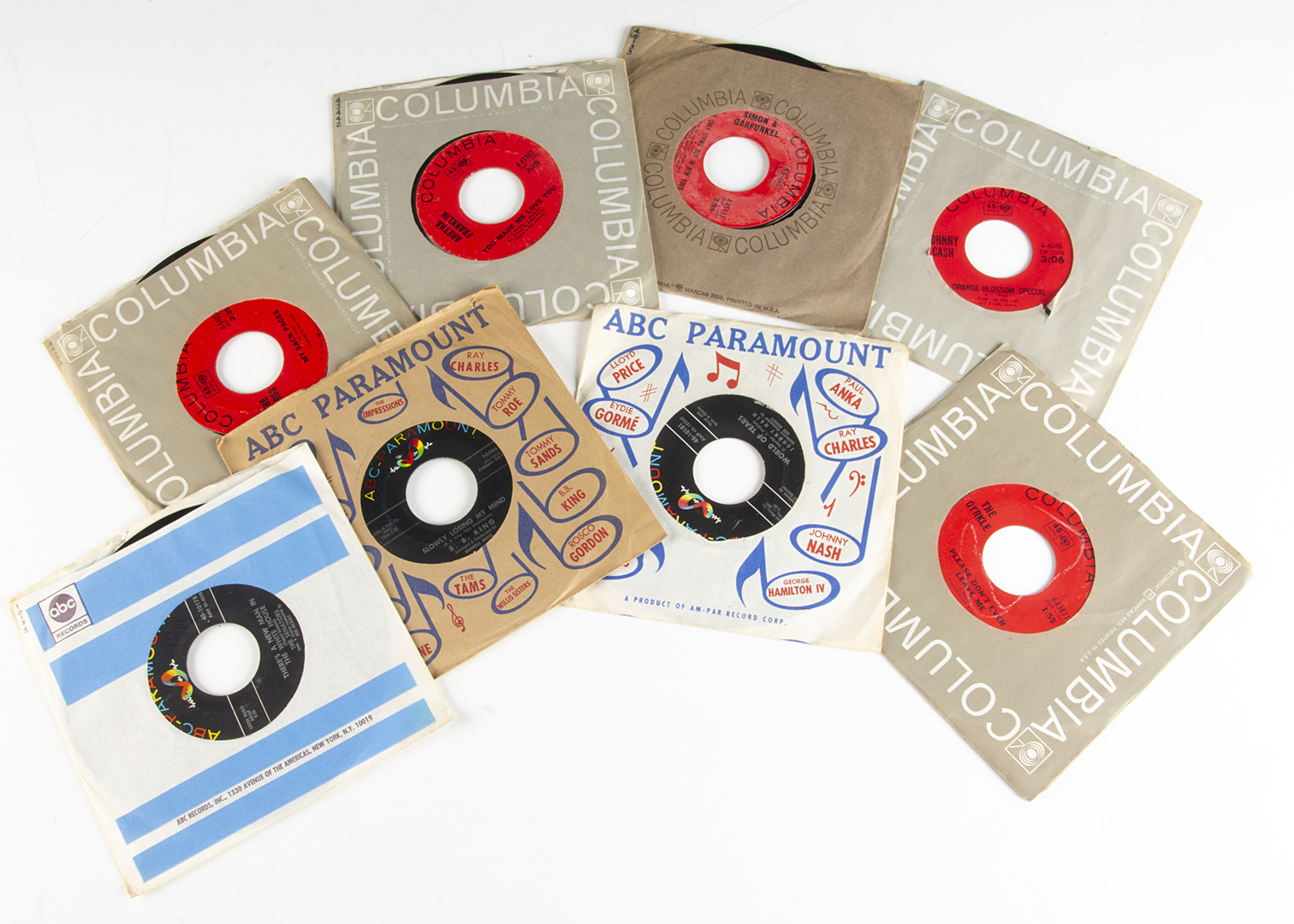 ABC Paramount / Columbia 7" Singles, approximately one hundred and ten singles, comprising mainly
