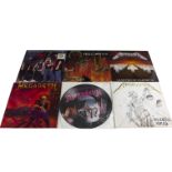 Metal LPs, twenty-four albums of mainly Heavy and Thrash Metal comprising Metallica (five albums),