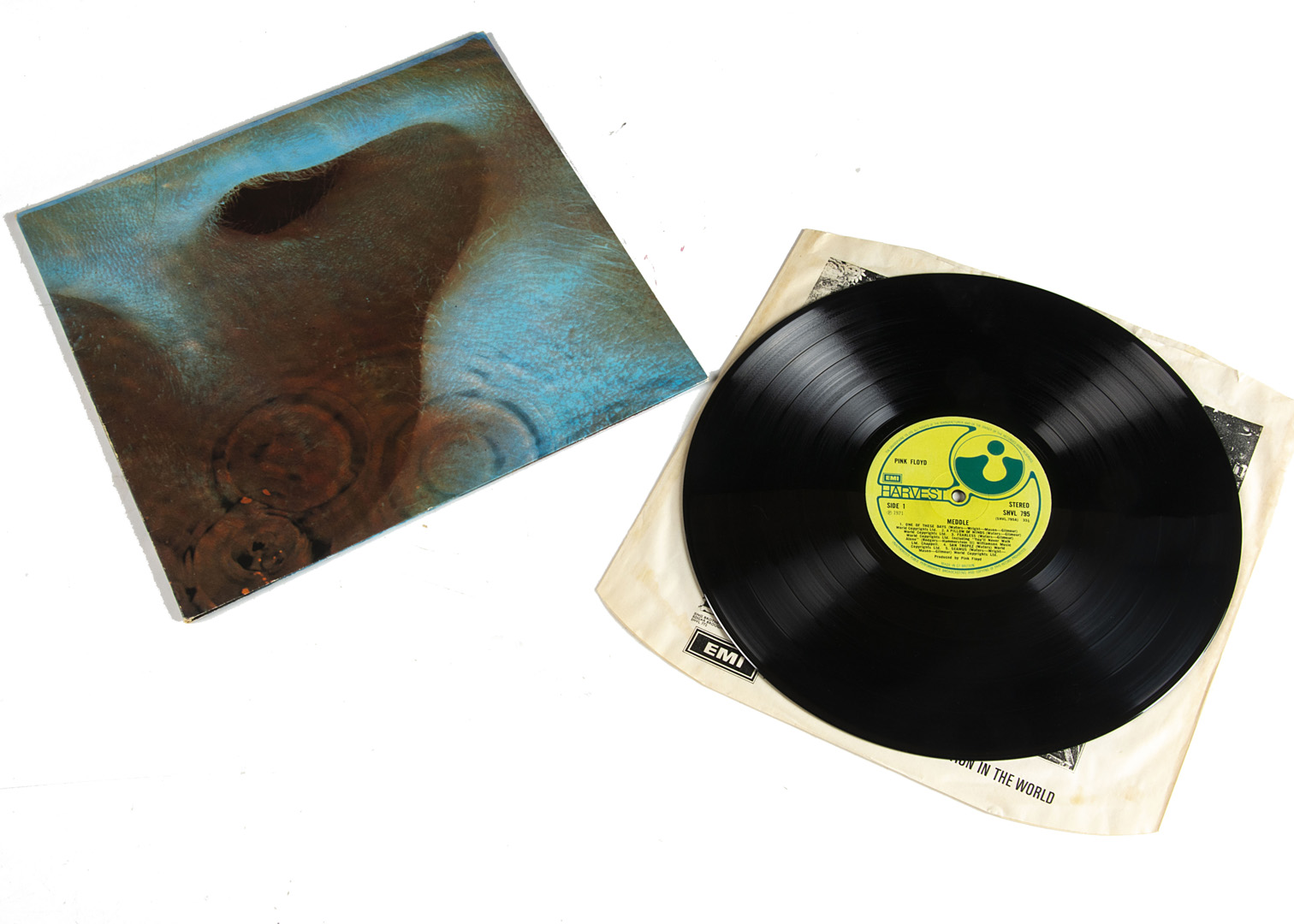 Pink Floyd LP, Meddle LP - Original UK Release 1971 on Harvest (SHVL 795) - Fully Textured