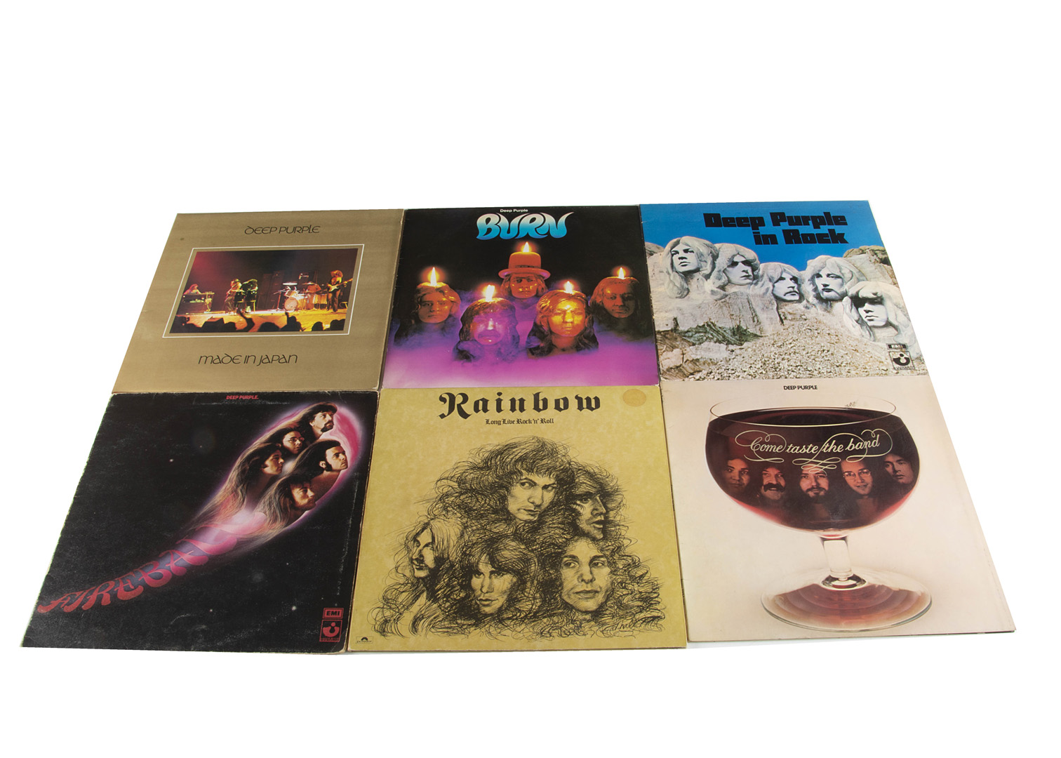 Deep Purple / Rainbow LPs, thirteen albums by Deep Purple and Rainbow comprising In Rock,