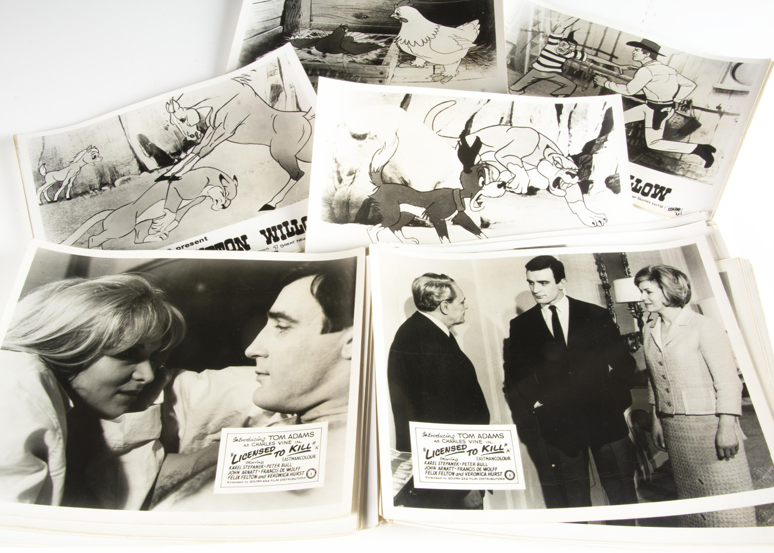 Lobby Cards 1960s Films, approximately one hundred and thirty six 1960s Lobby Cards all 10" x 8",