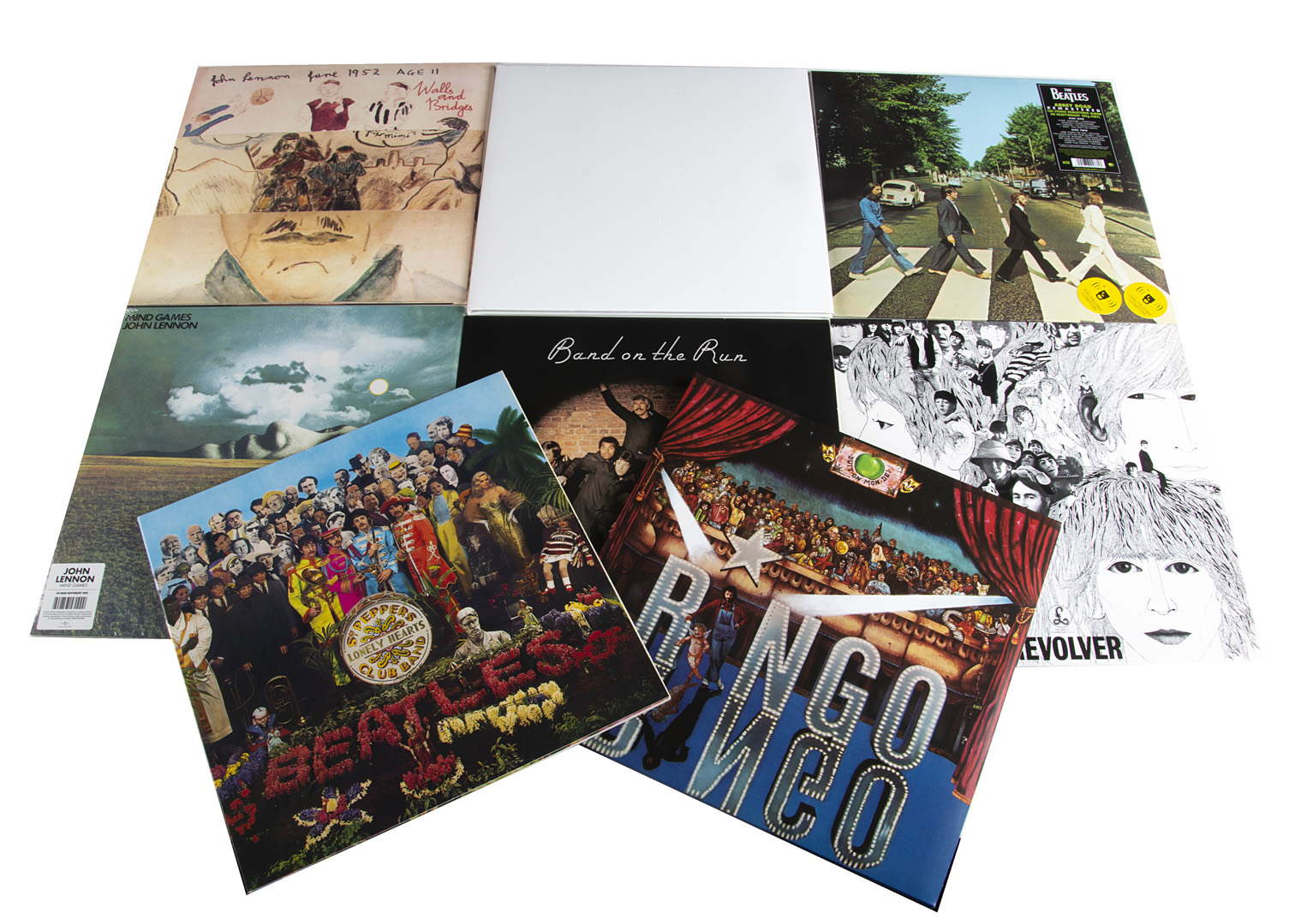 Beatles / Solo LPs, eight Remastered albums comprising Abbey Road, White Album, Revolver, Sgt