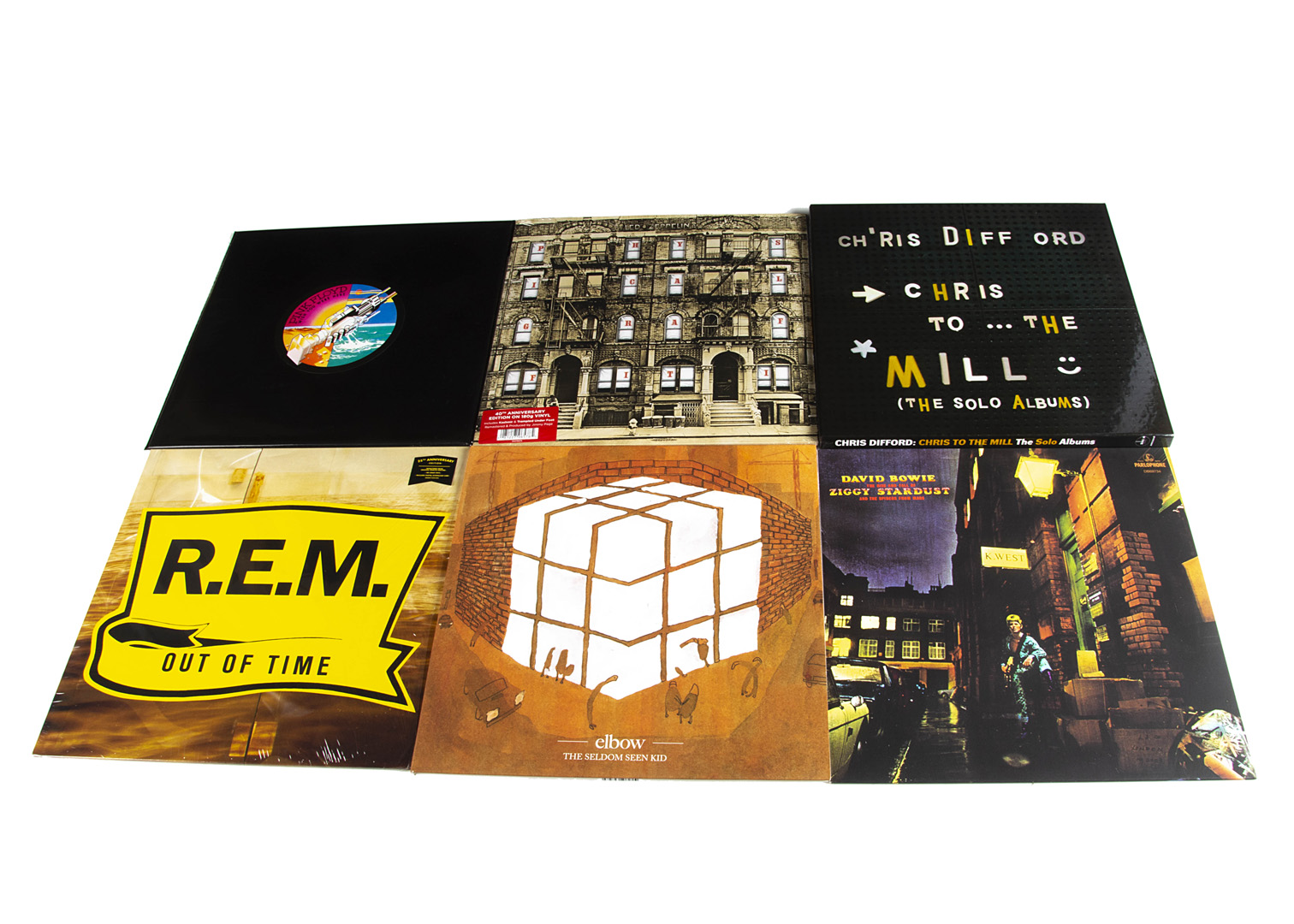 Rock LPs / Box Set, twelve albums and a box set of mainly recent Remastered releases with artists