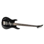 Aria Pro II Bass Guitar, an Aria Pro II SLB-series electrics SLB-2 black bass guitar, s/n 1110513,