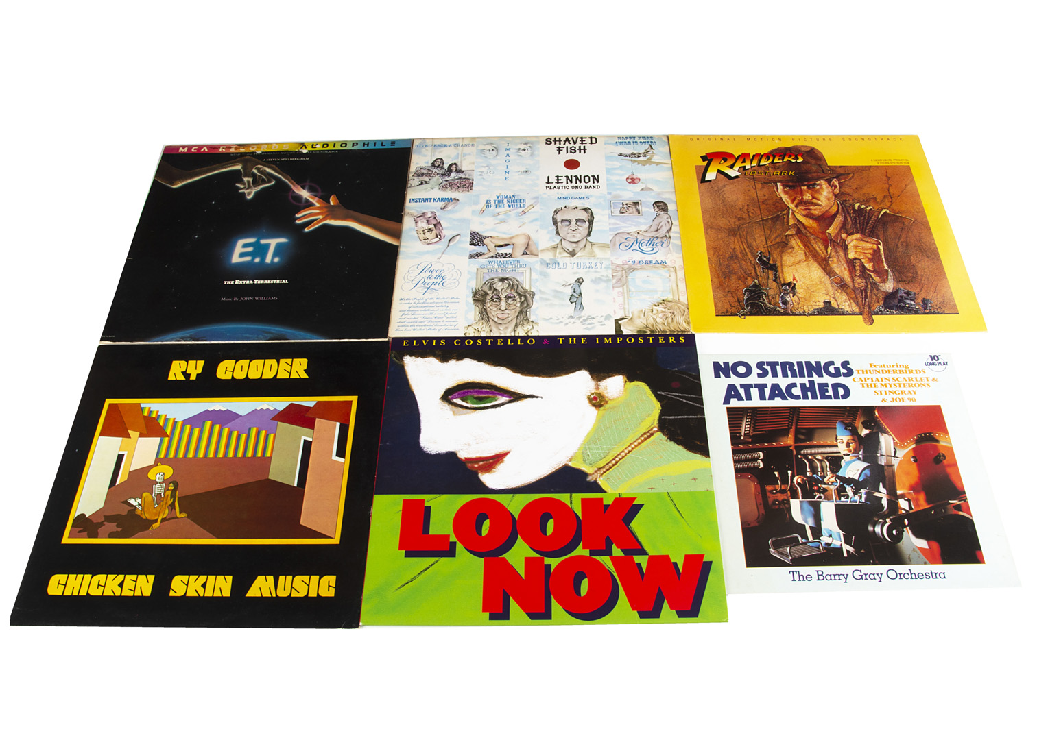 LP Records, approximately seventy albums of various genres with artists including John Lennon, Elvis