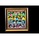 Rolling Stones / Signatures, a framed and glazed sleeve of Some Girls with signatures of Mick