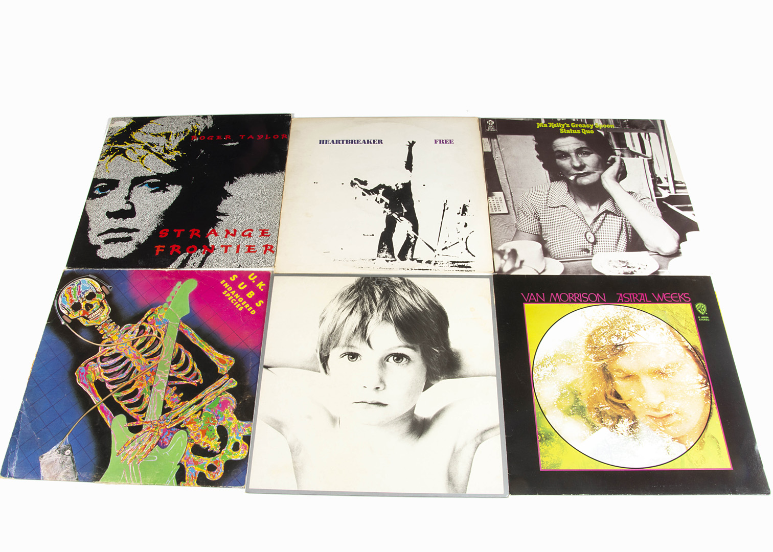 Rock LPs, approximately seventy albums and a Box Set of mainly classic rock with artists including
