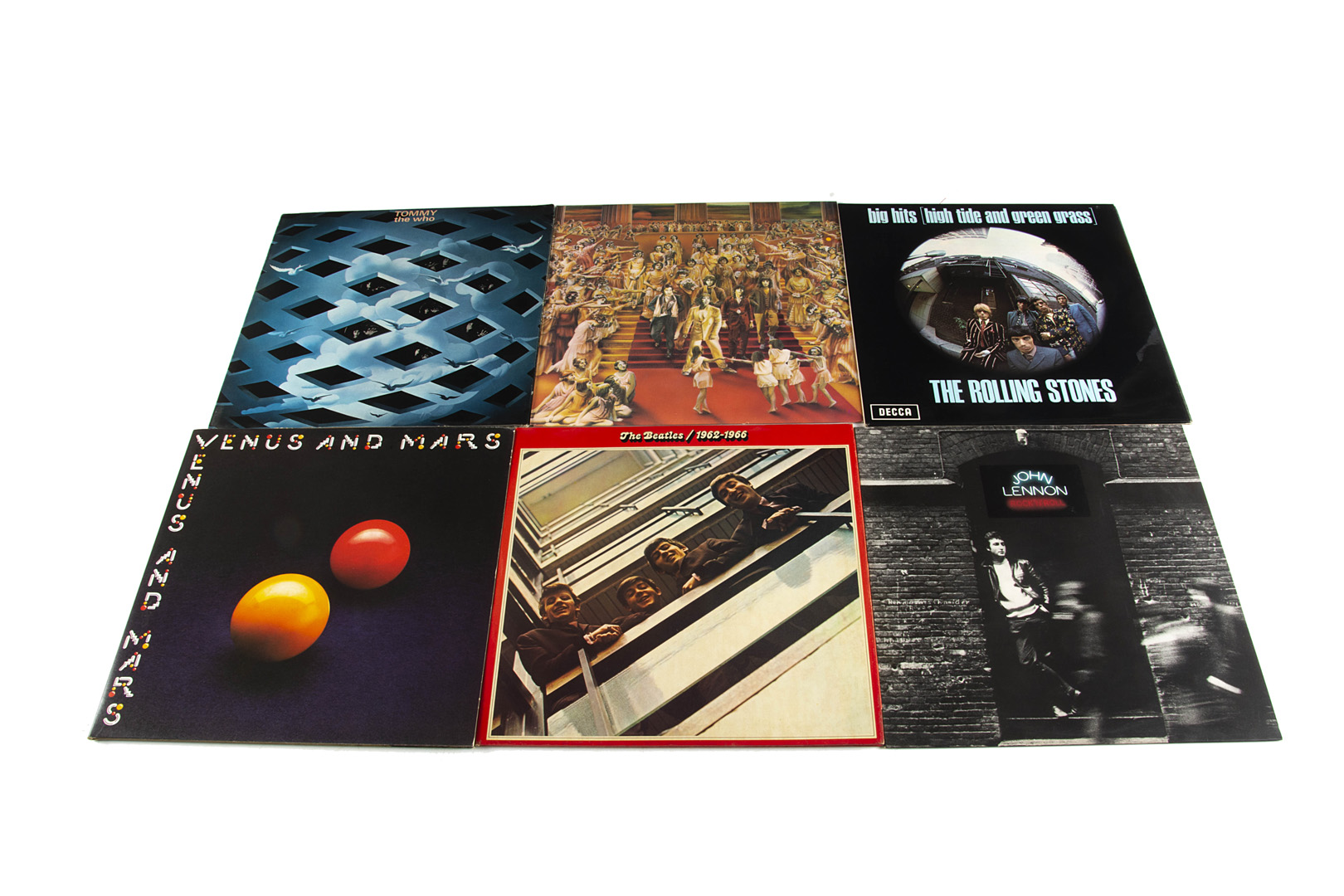 Beatles / Who / Stones LP, ten albums by The Rolling Stones, The Who, The Beatles and Solo