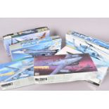 Hasegawa WWII and Later Military Aircraft Kits, a boxed collection, 1:72 scale WWII, jet and