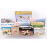 WWII and Later Aircraft Kits of Far Eastern Manufacture, a boxed collection, 1:72 scale, Hobby Craft