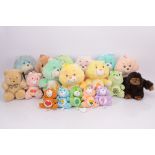 A collection of circa 1980's Care Bears, large bears (9), medium (3), Care bear Beanies (5) and
